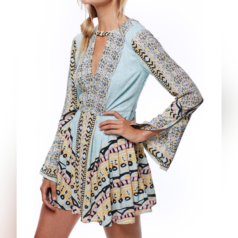 Free People Tegan Border Printed Mini Dress - Picture 8 of 8